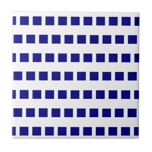 Ceramic Tile Blue & White Chequered