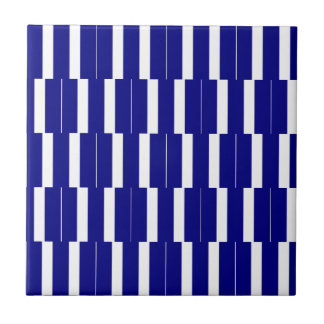 Ceramic Tile Blue & White Stripe