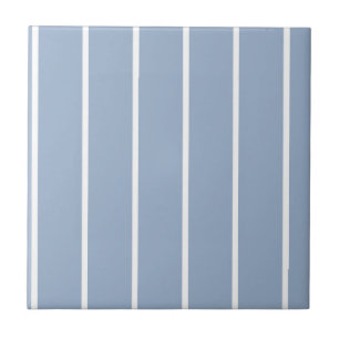 Ceramic Tile Blue & White Stripe 