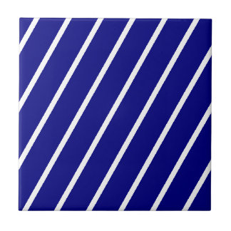 Ceramic Tile Blue & White Stripe