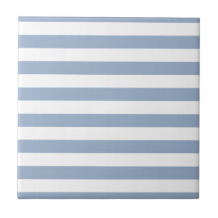 Ceramic Tile Blue & White Stripe 