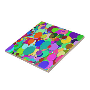 Ceramic Tile Bright Colourful Circles Circular