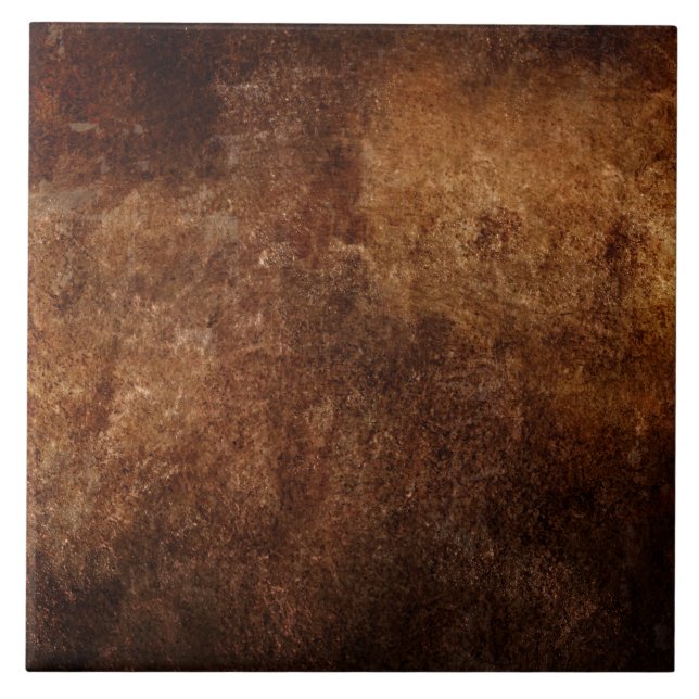 Ceramic Tile - Brown Rust Textured Tile (Front)