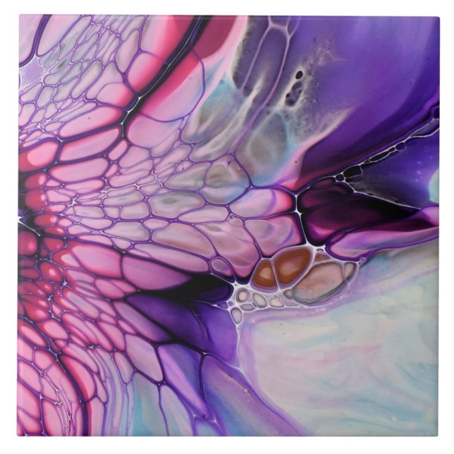 Ceramic Tile - Butterfly Wings Abstract (Front)