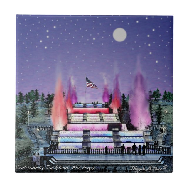 Ceramic Tile - Cascades Jackson Michigan (Front)