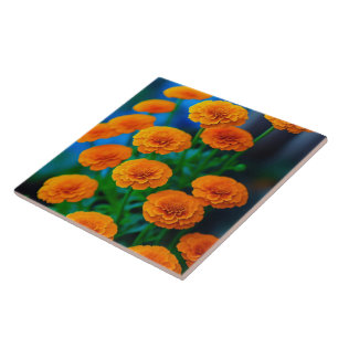 Ceramic Tile Decorative - Yellow Flowers
