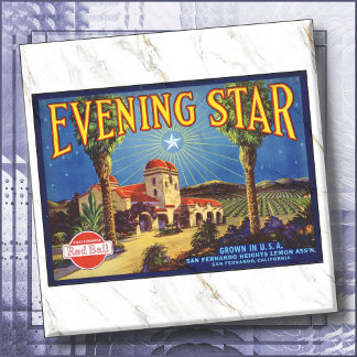 CERAMIC TILE - ''Evening Star'' - Crate Label