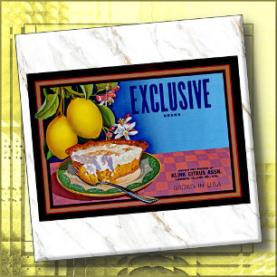 CERAMIC TILE - Exclusive Brand Lemons -Crate Label