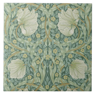 Ceramic tile fireplace William Morris designs 05