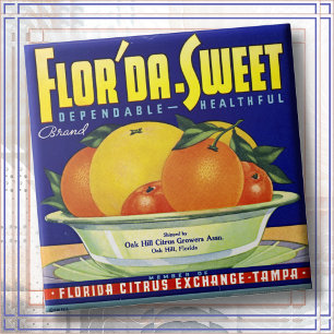 CERAMIC TILE - "Flor'da-Sweet" - Crate label
