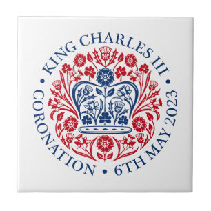 Ceramic Tile for 2023 Coronation - Red Blue