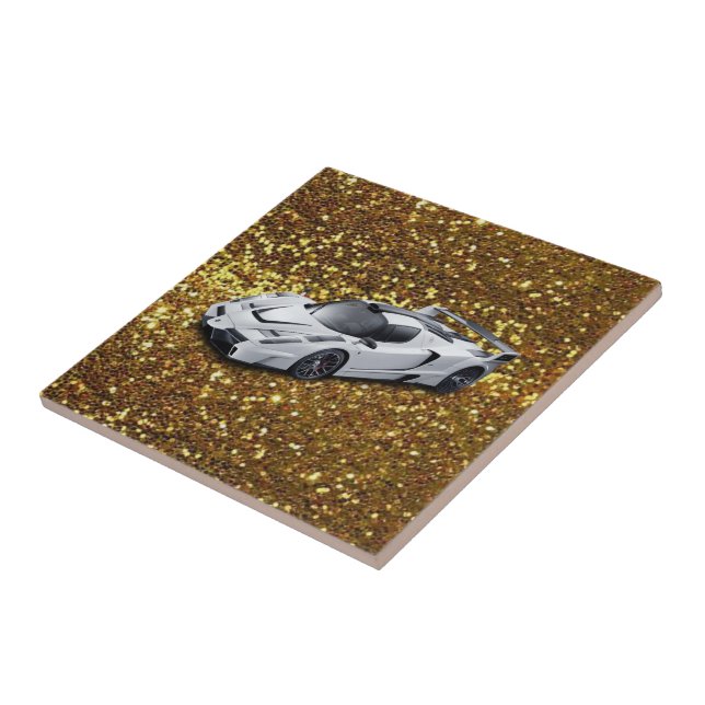 Ceramic Tile Gold Car (Side)