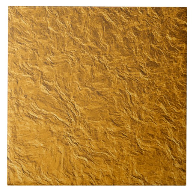 Ceramic Tile - Gold Leaf Textured (Front)