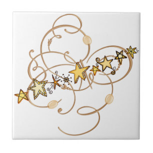 Ceramic Tile Gold Stars
