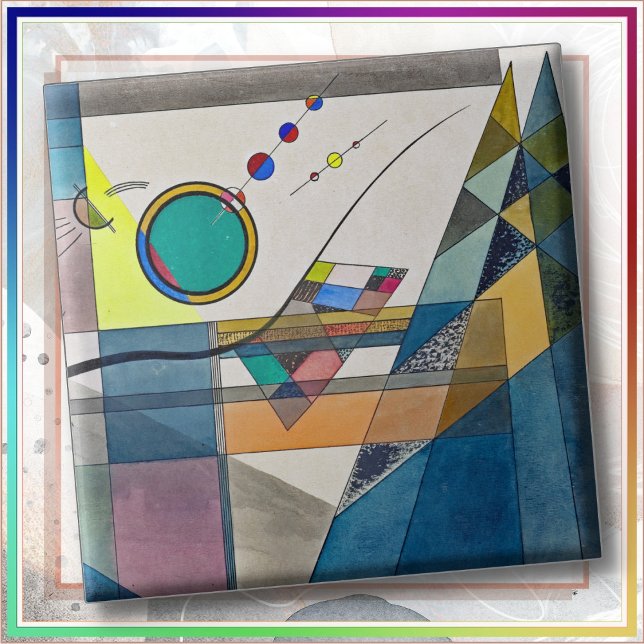 CERAMIC TILE - "Green" - Wassily Kandinsky (This Ceramic Tile features an abstract art image entitled "Green" by Kandinsky.)