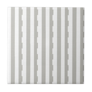 Ceramic Tile Grey & White Stripe 