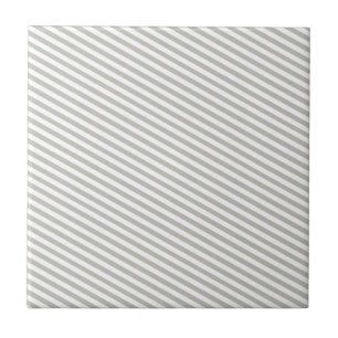 Ceramic Tile Grey & White Stripe