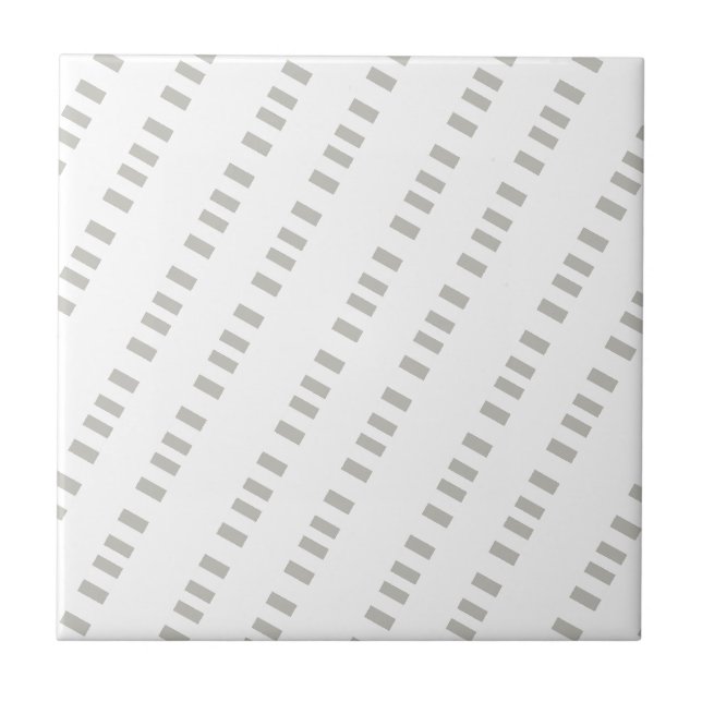 Ceramic Tile Grey & White Stripe (Front)
