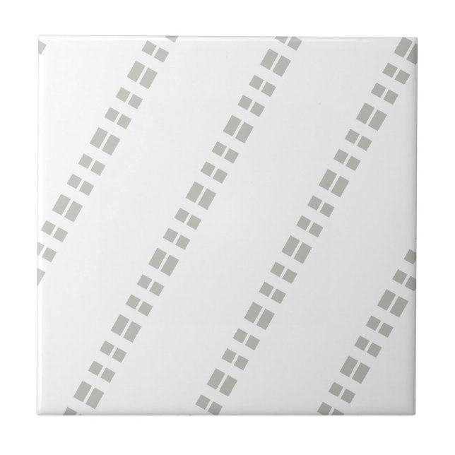 Ceramic Tile Grey & White Stripe (Front)