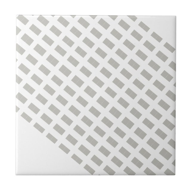 Ceramic Tile Grey & White Stripe Square (Front)
