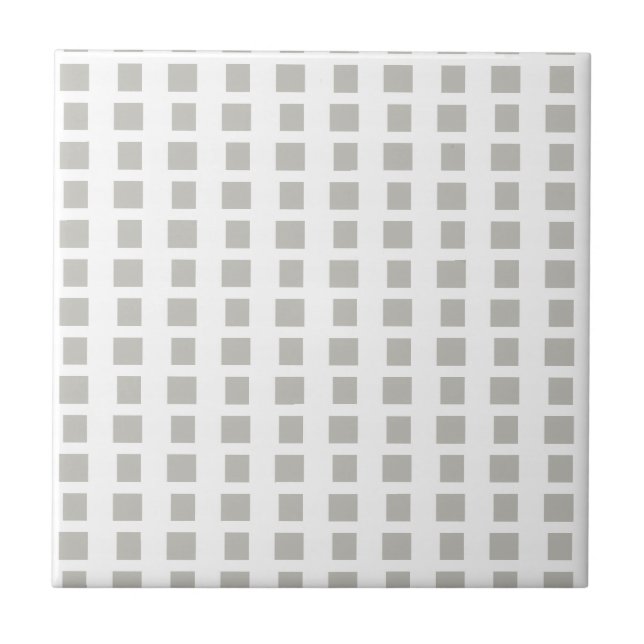 Ceramic Tile Grey & White Stripe Square (Front)