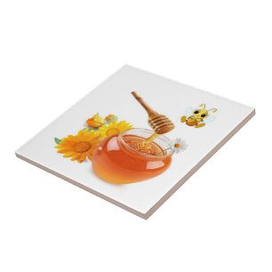 Ceramic Tile Honey Bee