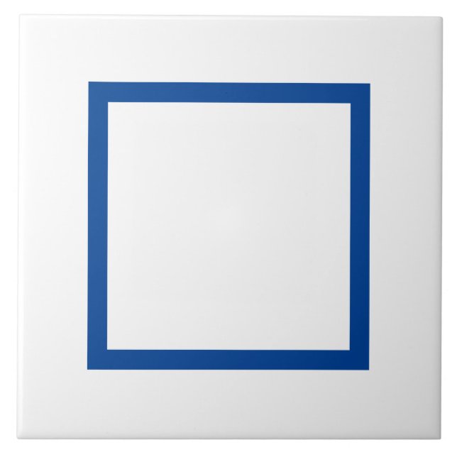 Ceramic Tile in Blue and White - (2) (Front)