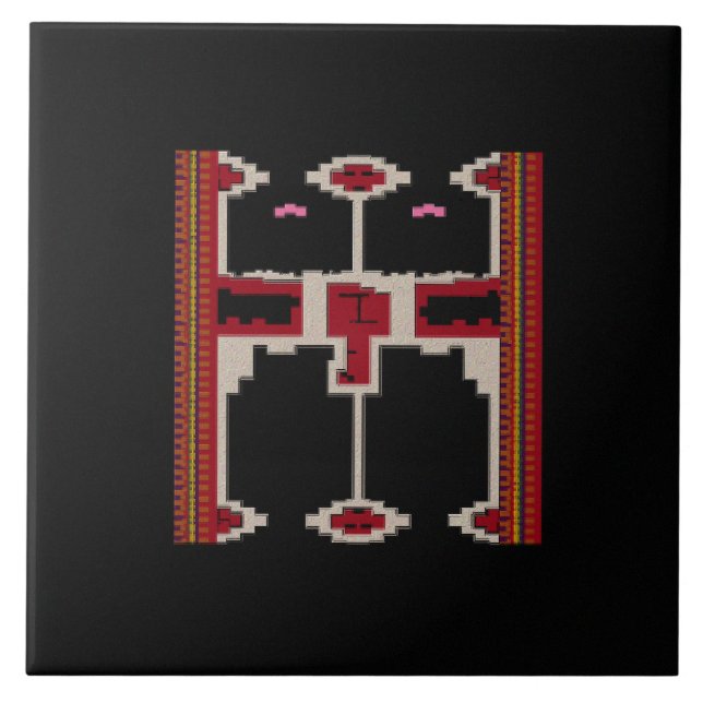 Ceramic Tile Inspired by Art of Borneo (Front)