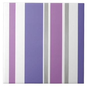 Ceramic Tile - Lilac With Silver Split
