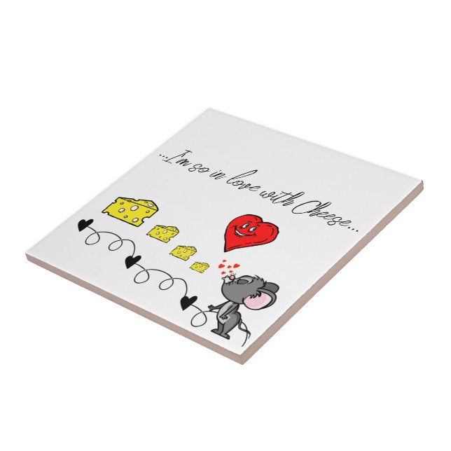 Ceramic Tile Mice Cheese Pizza Pizzeria Love (Side)