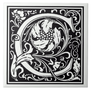 Ceramic Tile - Monogram Letter C