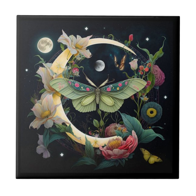 Ceramic tile - Night butterfly (Front)