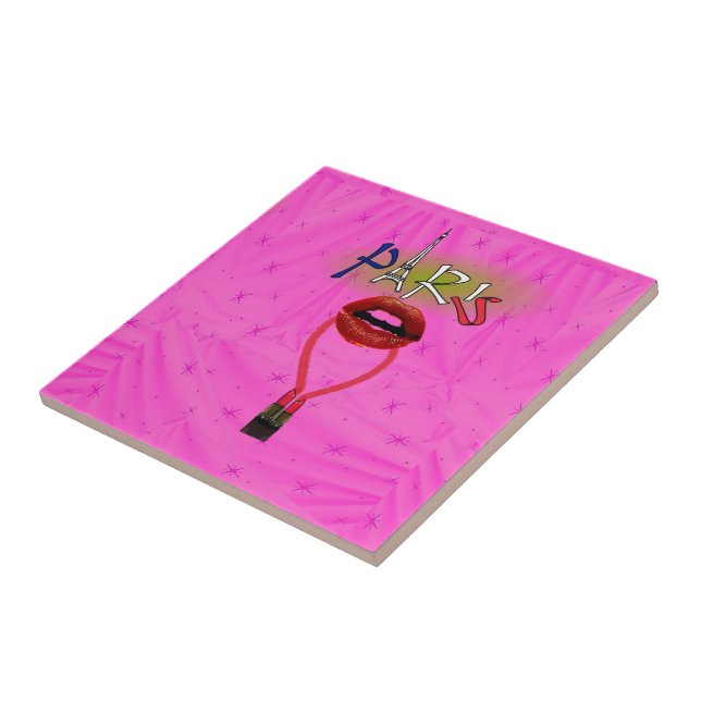 Ceramic Tile Paris France Lipstick (Side)