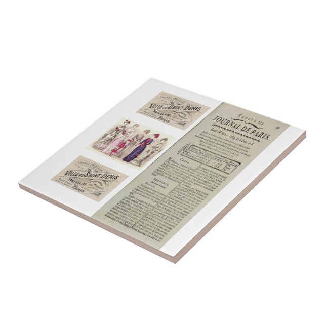 Ceramic Tile Paris France Newspaper (Side)