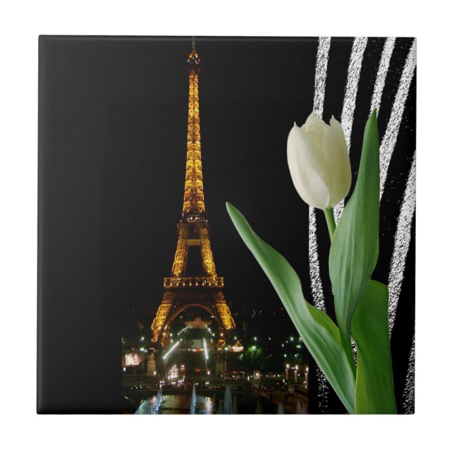 Ceramic Tile Paris France, Tulip (Front)