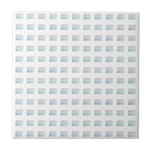 Ceramic Tile Pastel Colors Stripe Square