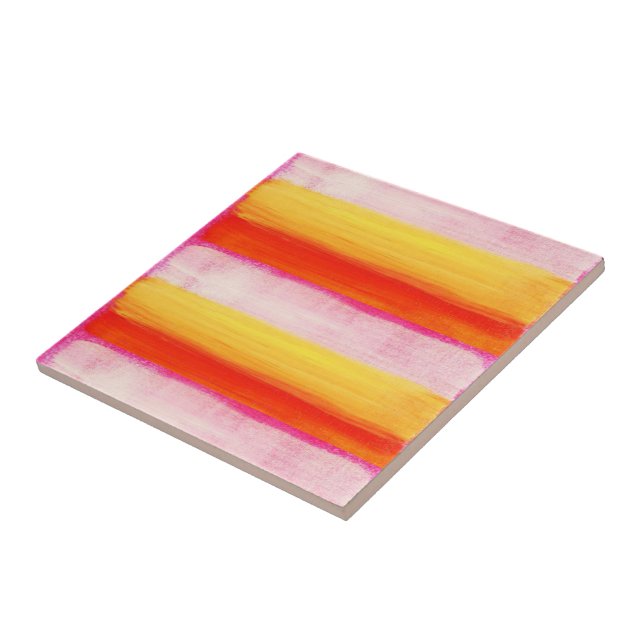 Ceramic Tile Pink Orange Yellow (Side)