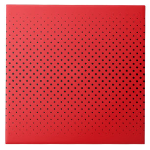 Ceramic Tile Red Black Polka Dot Bold Decor