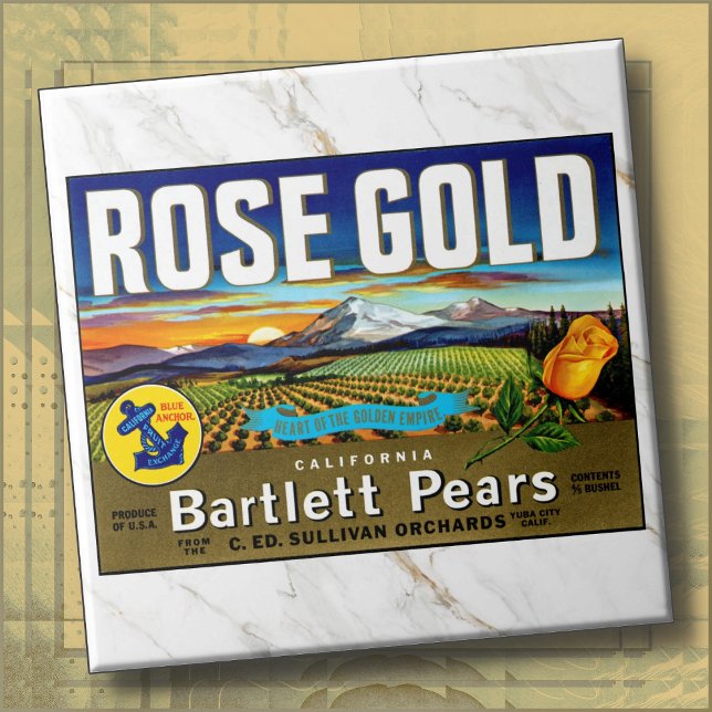 CERAMIC TILE - ''Rose Gold'' - Crate Label (Creator Uploaded)