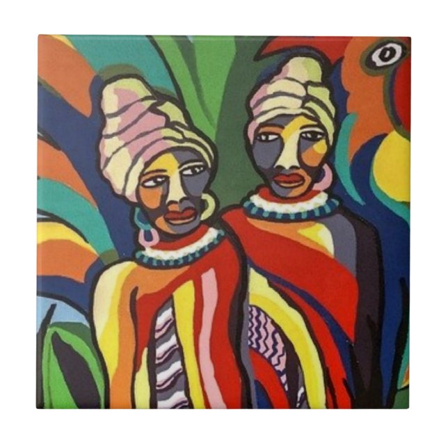 Ceramic Tile Rustic African Culture  (Front)