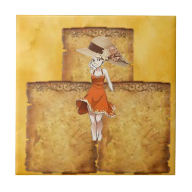 Ceramic Tile Rustic Lady (Front)