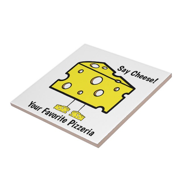 Ceramic Tile Say Cheese Favourite Pizzeria Pizza (Side)