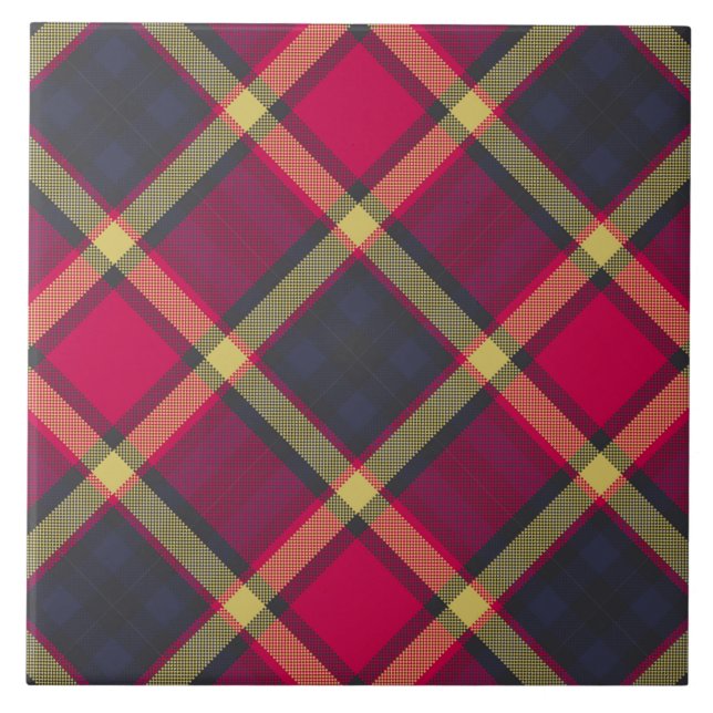 Ceramic Tile - Scottish Tartan (Front)
