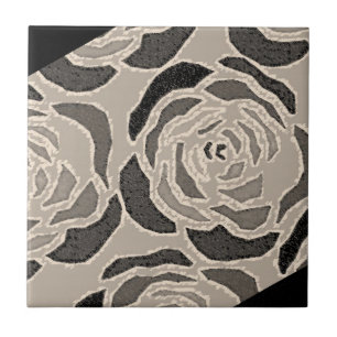 Ceramic Tile Sepia Leopard Pattern