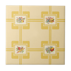 Ceramic Tile, Small-MEEMAW'S KITCHEN-YELLOW Ceramic Tile