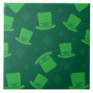 Ceramic Tile St Patricks Day Leprechaun Hat