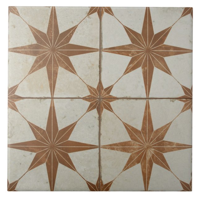 Ceramic Tile - Star Burst Beige (Front)
