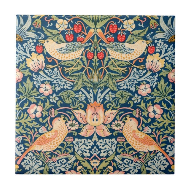 CERAMIC TILE : STRAWBERRY THIEVES : WILLIAM MORRIS (Front)
