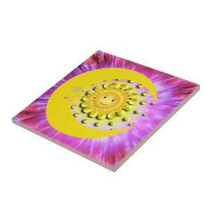 Ceramic Tile Sun Moon