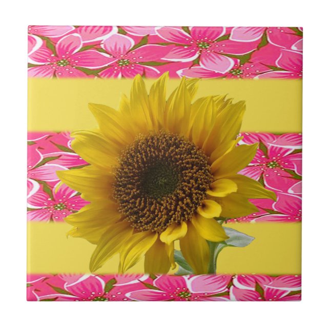 Ceramic Tile Sunflower (Front)
